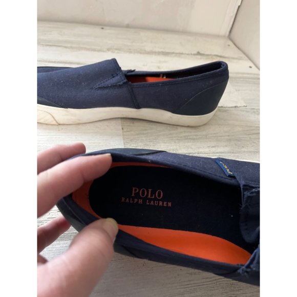 Polo Ralph Lauren navy blue canvas deck shoes size 12D - Picture 5 of 7